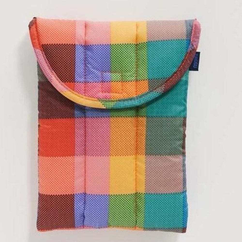 Baggu tablet case plaid - nylon puffy